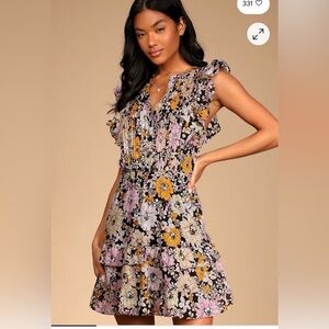 Steve Madden/BB Dakota Floral Short Sleeve Mini Dress